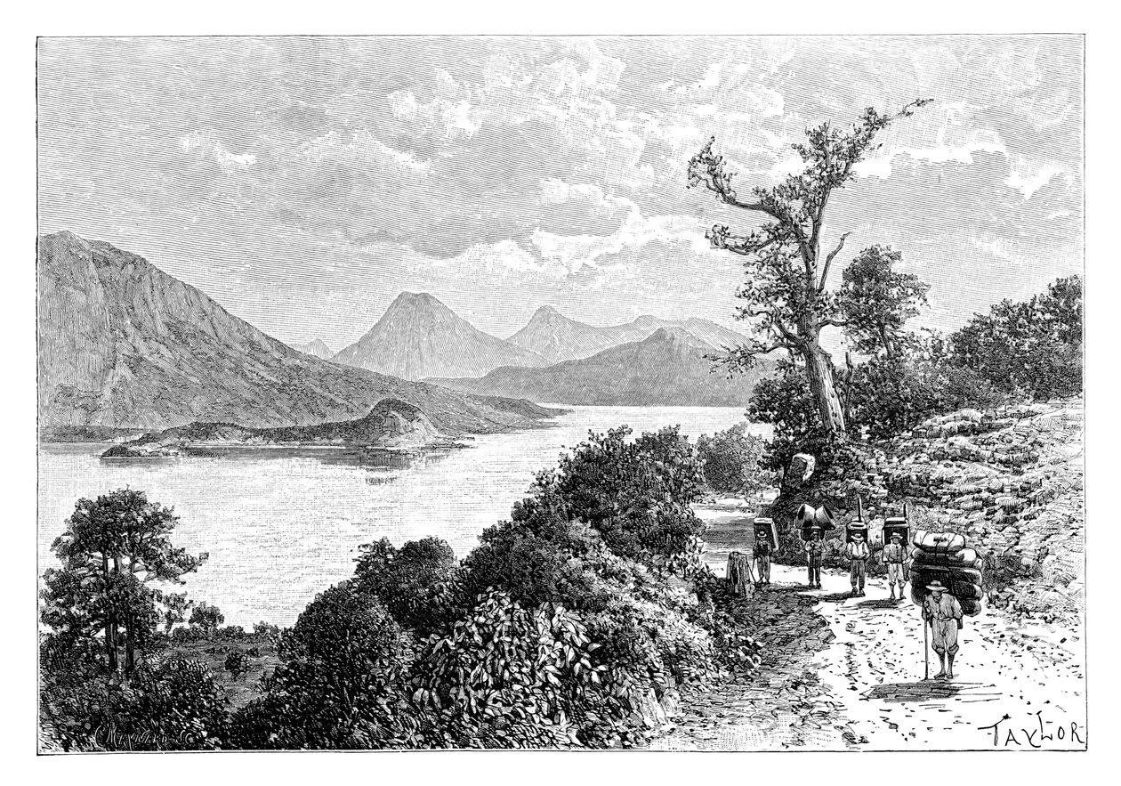 Lago Atitlan, Guatemala, c1890 de Unbekannt