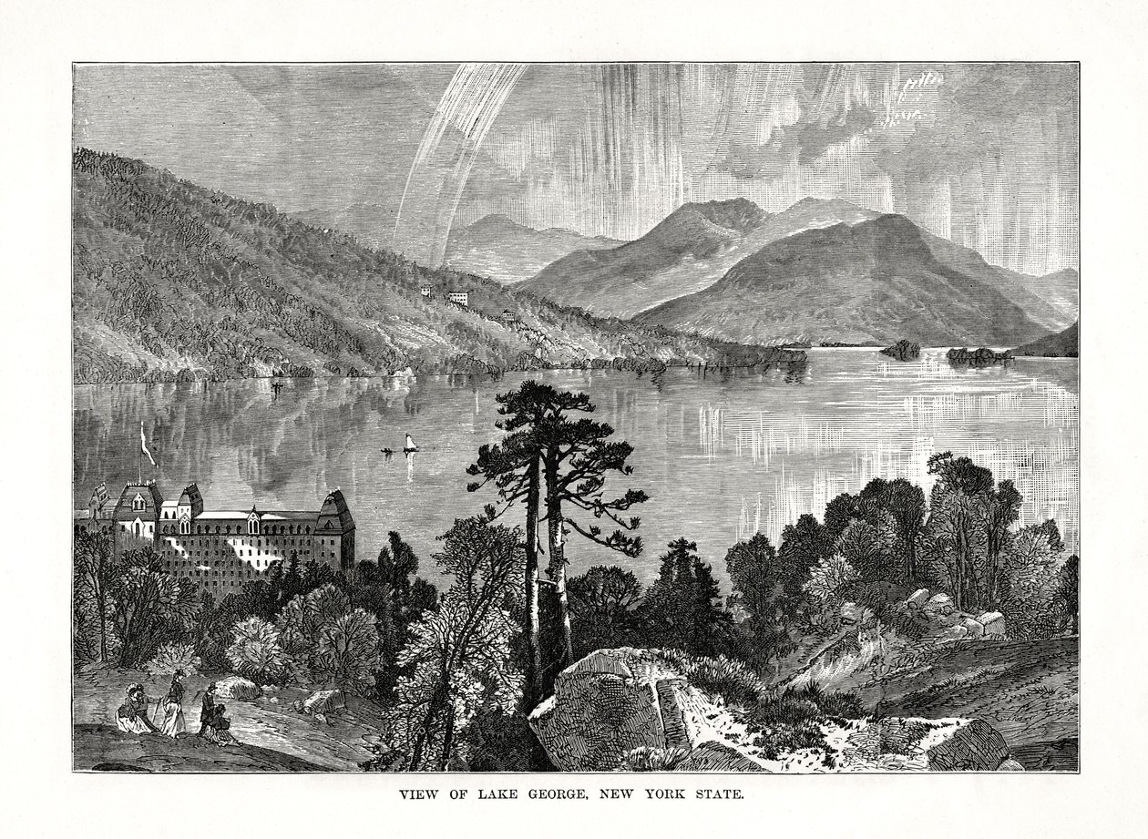Lake George, Estado de Nova Iorque, EUA, 1877 de Unbekannt