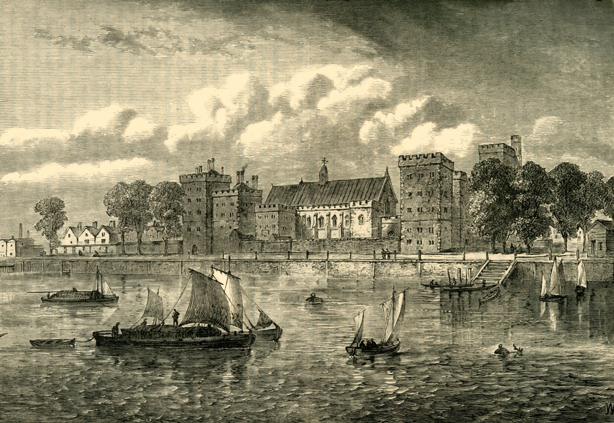 Palácio de Lambeth do rio, 1709, c1878. de Unbekannt