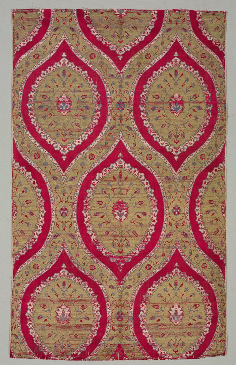 Lampas com medalhões florais em treliça ogival, 1550-1575. de Unbekannt