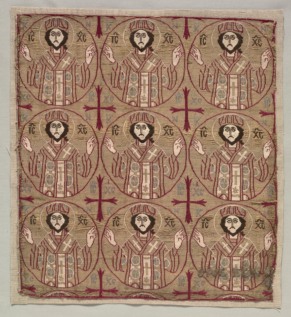 Lampas com rodelas da imagem de Cristo em pose beneditina, 1550-1650. de Unbekannt