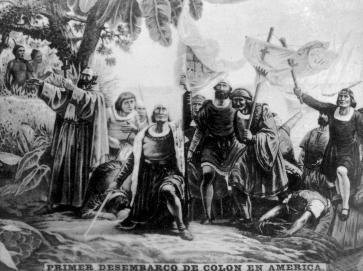 Desembarque de Colombus na América, século XV, década de 1920 de Unbekannt