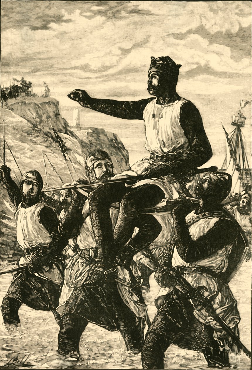 Desembarque de Roger Guiscard na Sicília, 1057, 1890. de Unbekannt