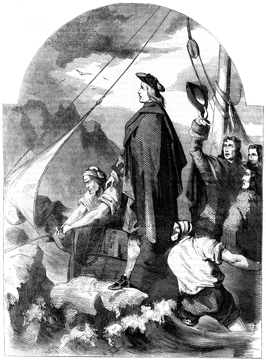 Desembarque do Chevalier de St George na Escócia, 1715, século XIX de Unbekannt