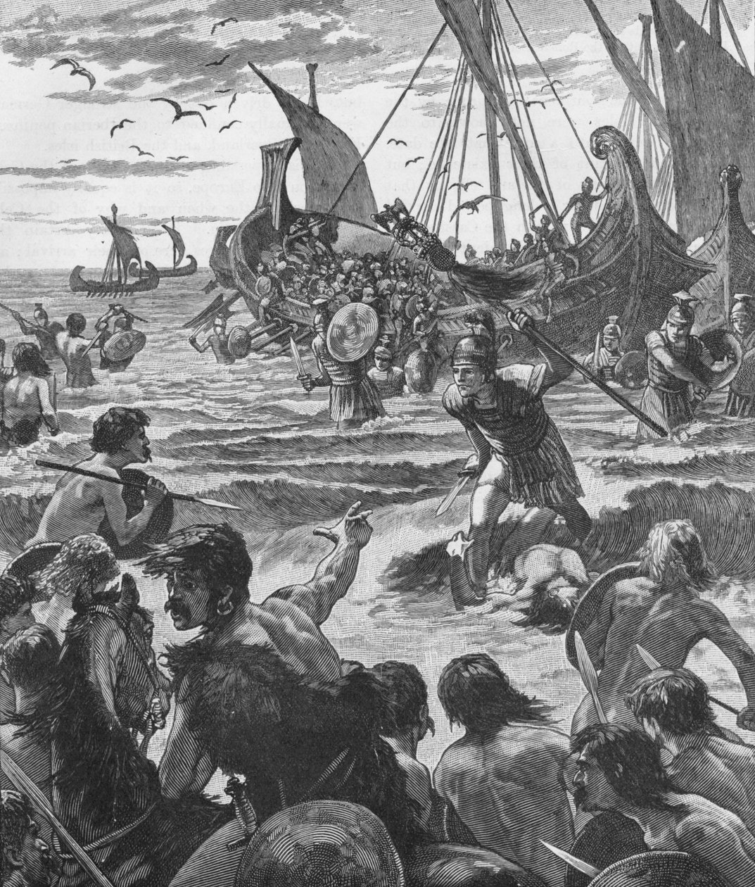 Desembarque dos romanos na costa de Kent, 43 1905 de Unbekannt