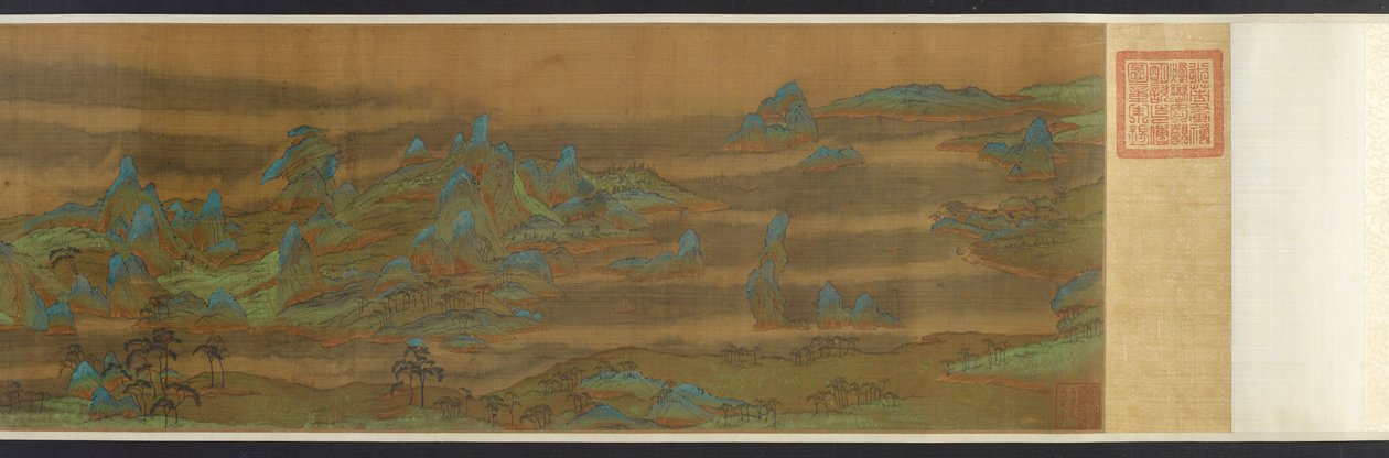 Paisagem em azul e verde, século XVII. de Unbekannt