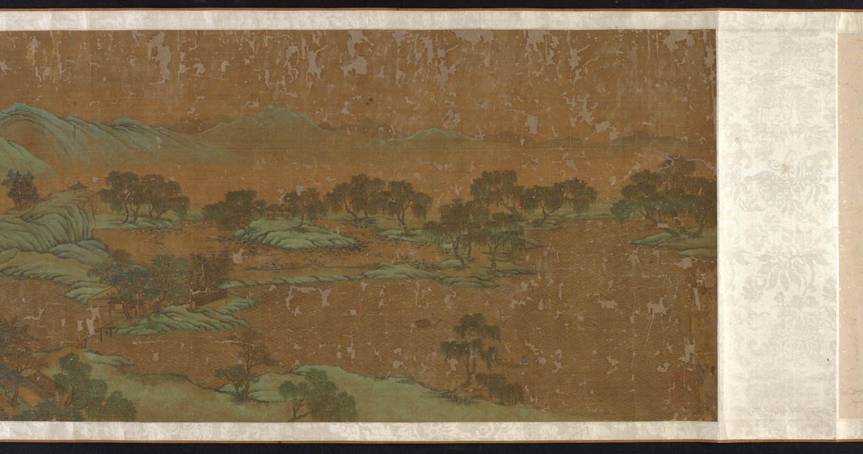 Paisagem em azul e verde, dinastia Ming ou Qing, séculos XVII-XVIII. de Unbekannt