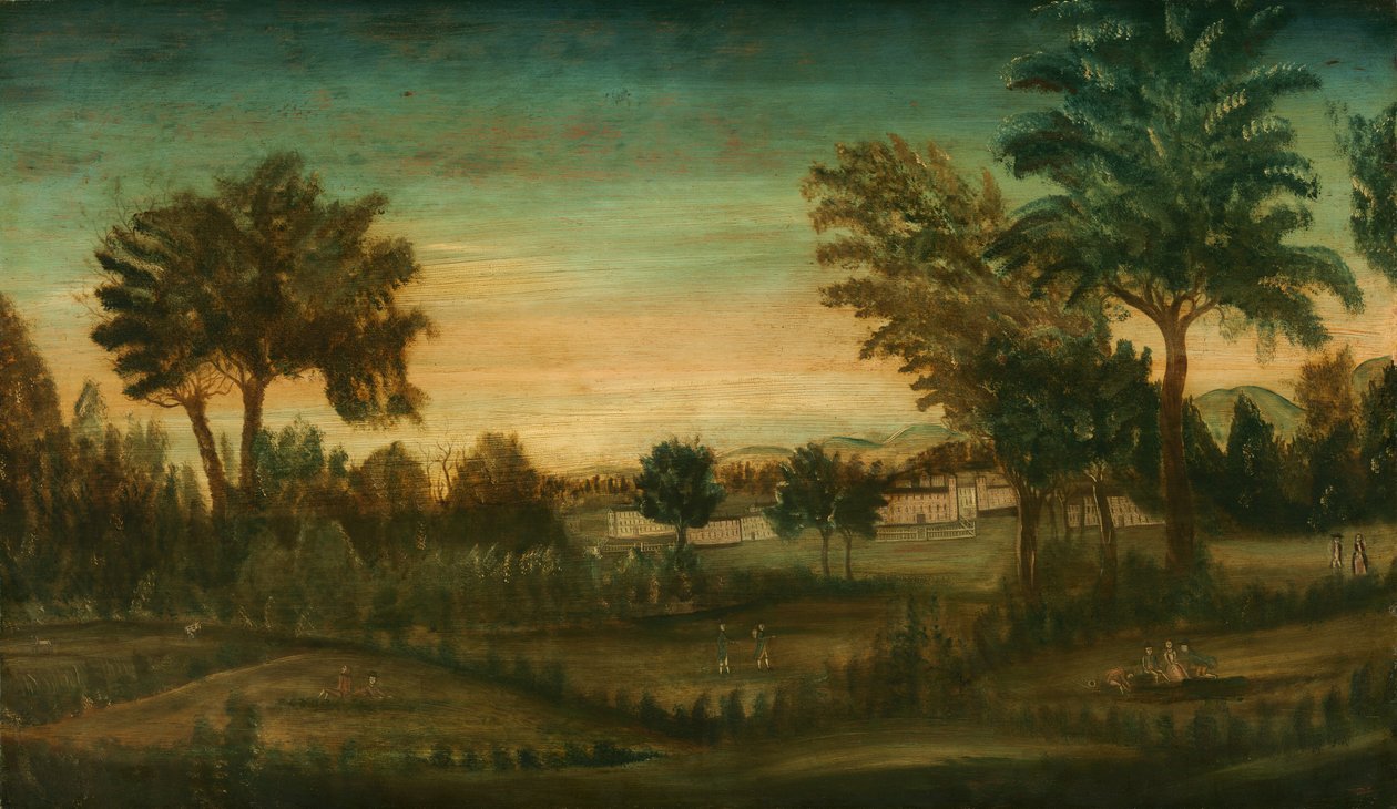 Paisagem com Edifícios, quarto quartel do século XVIII. de Unbekannt