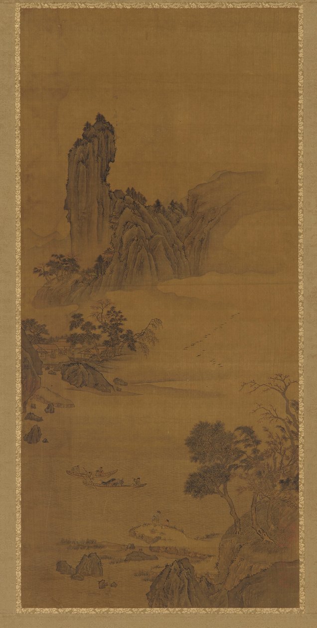Paisagem com Ferry Boats, dinastia Qing, século XVIII. de Unbekannt