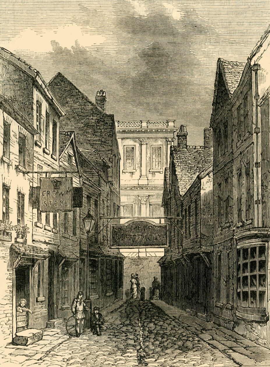 Pista que conduz à rua do navio, Greenwich 1830, c1878. de Unbekannt