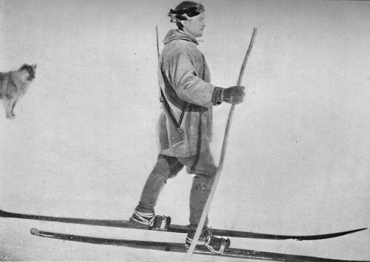 Lars Pettersen em sapatos de neve, c1893-1896, 1897 de Unbekannt