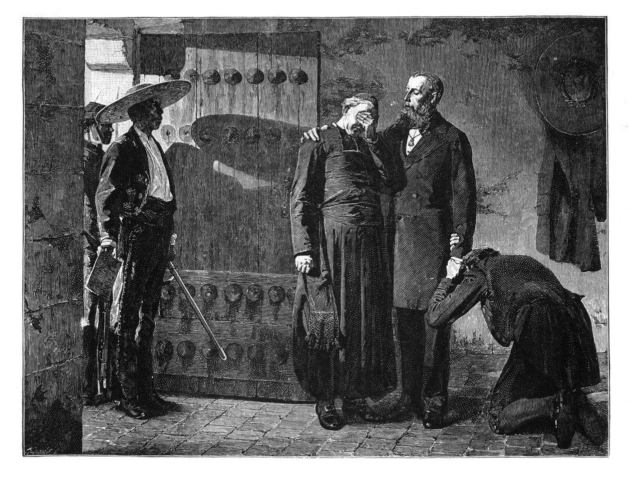 Últimos momentos do imperador Maximiliano, 1867, final do século XIX de Unbekannt
