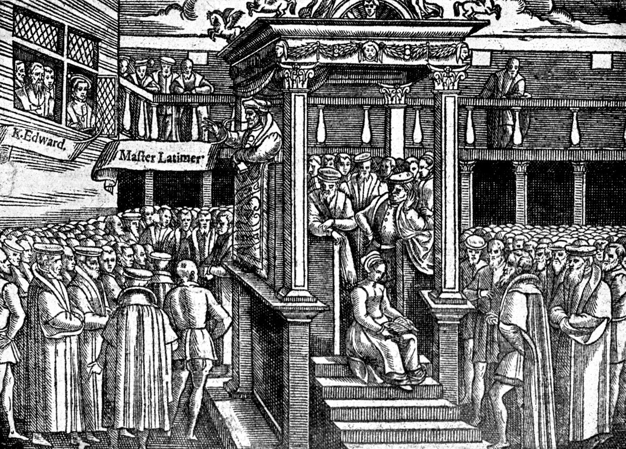 Pregação de Latimer antes do rei Edward VI, c1550 c1920 de Unbekannt