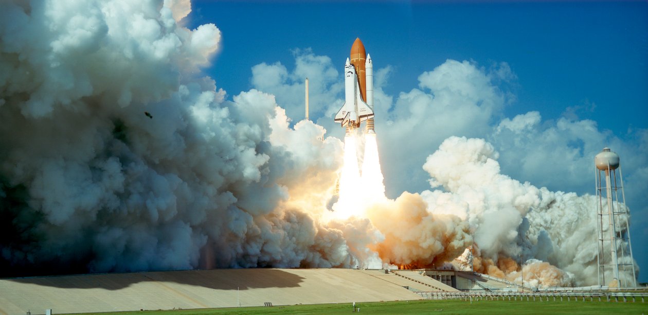 Lançamento do Space Shuttle Challenger do Kennedy Space Center, Flórida, EUA, 1985 de Unbekannt