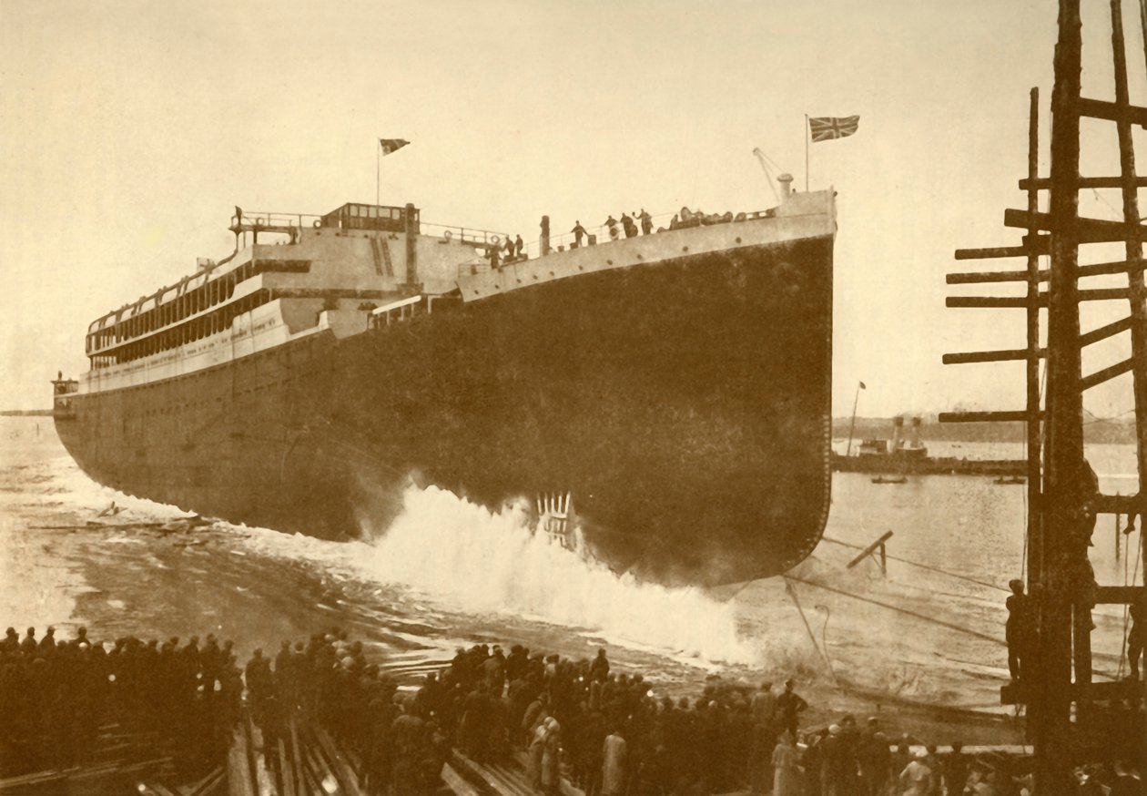 Lançamento da linha Orama Orient, 20.000 toneladas, c1930. de Unbekannt