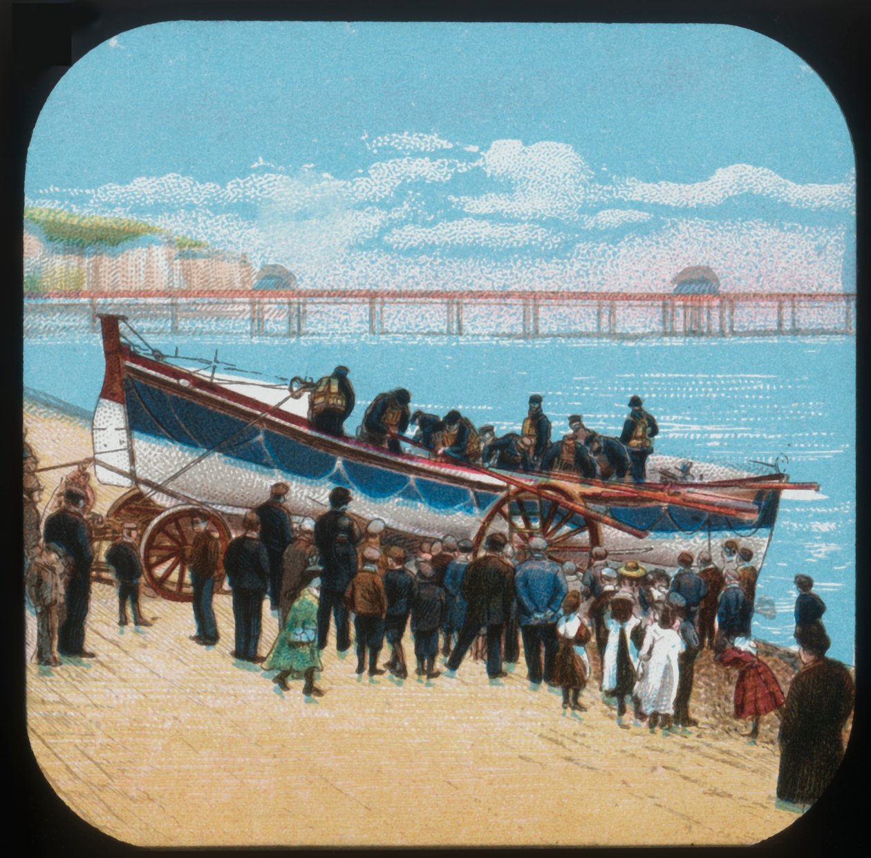 Lançamento do barco salva-vidas, c1900. de Unbekannt