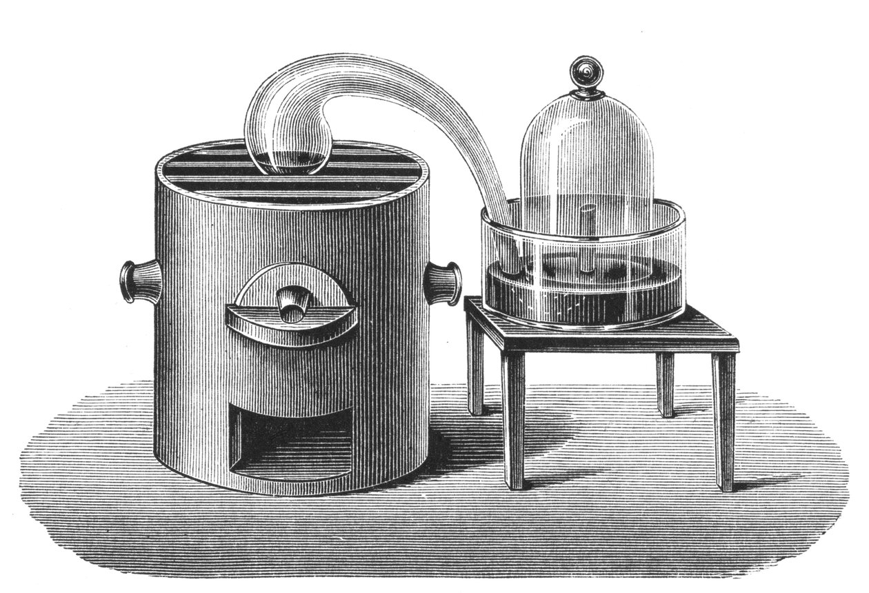 Investigação de Lavoisiers sobre a existência de oxigênio no ar, final do século XVIII, 1894 de Unbekannt