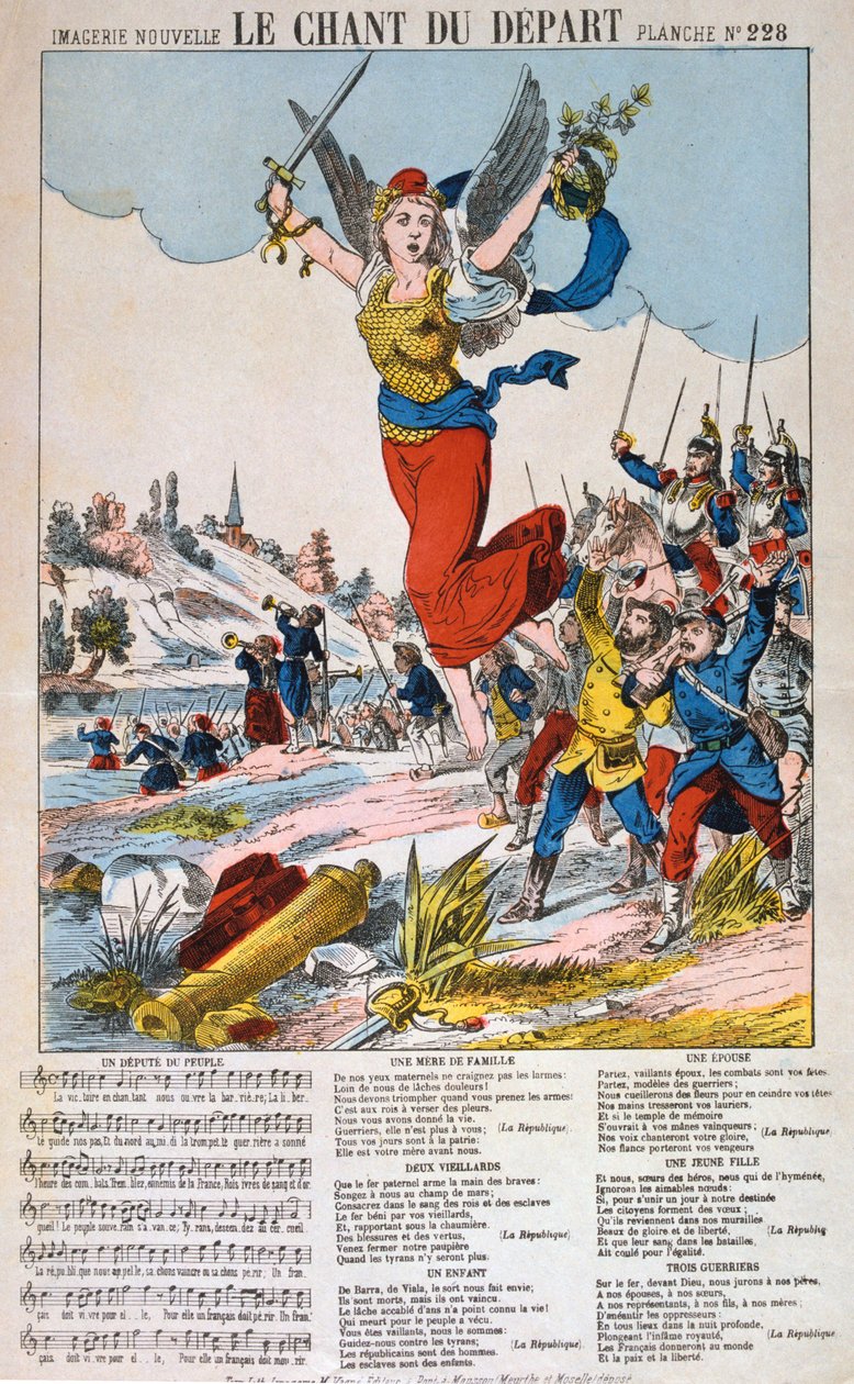 Le Chant du Depart, folha de canções, guerra franco-prussiana, 1870-1871. de Unbekannt
