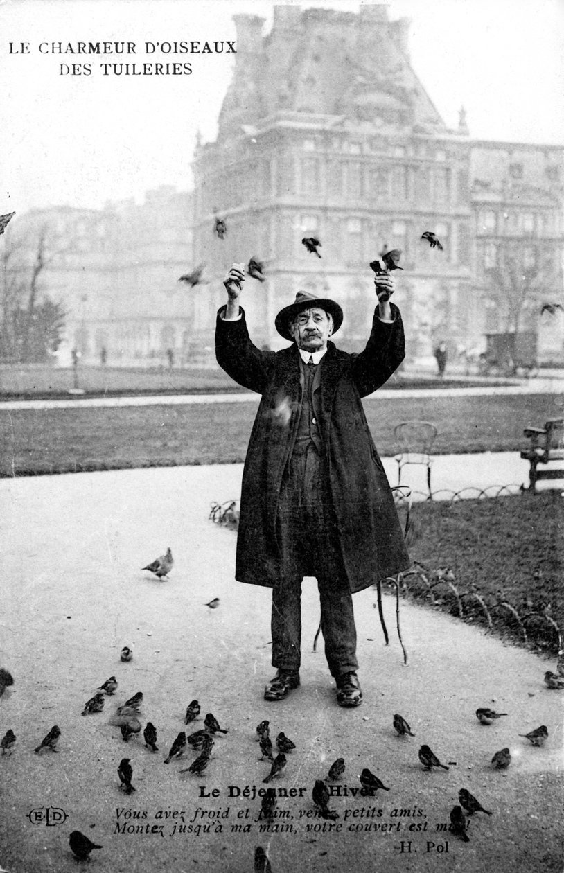 Le Charmer DOiseaux Des Tuileries, século 20 de Unbekannt