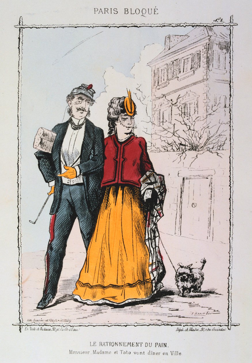 O racionamento de pão, 1870-1871 de Unbekannt