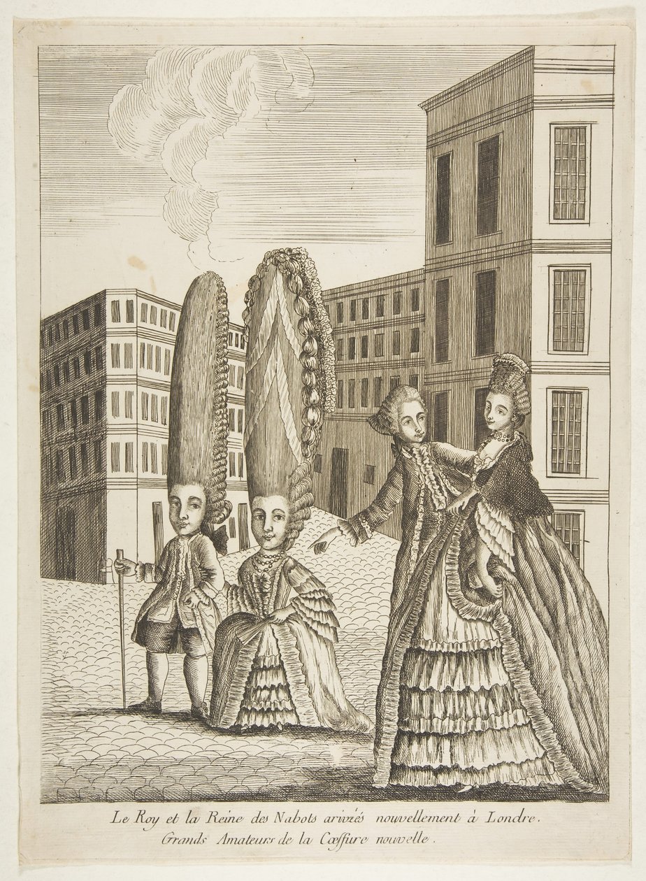 Roy e a rainha dos Nabots chegaram recentemente a Londres. Grandes amantes do século XVIII. de Unbekannt