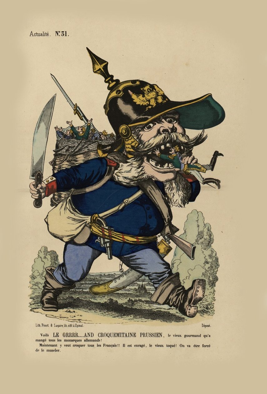 Le grand ogre allemand. O rei Wilhelm come os pequenos estados alemães, 1866. de Unbekannt