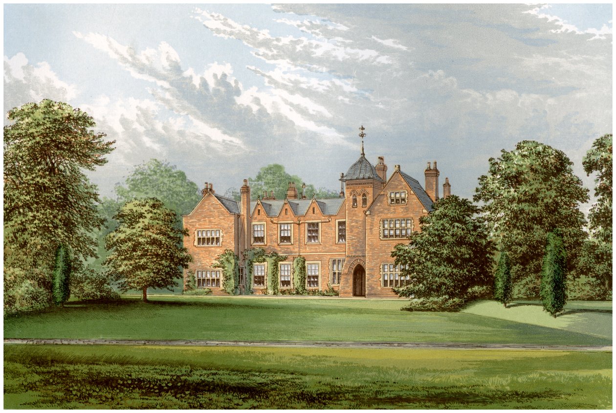 Lea, Lincolnshire, casa do Baronet Anderson, c1880 de Unbekannt