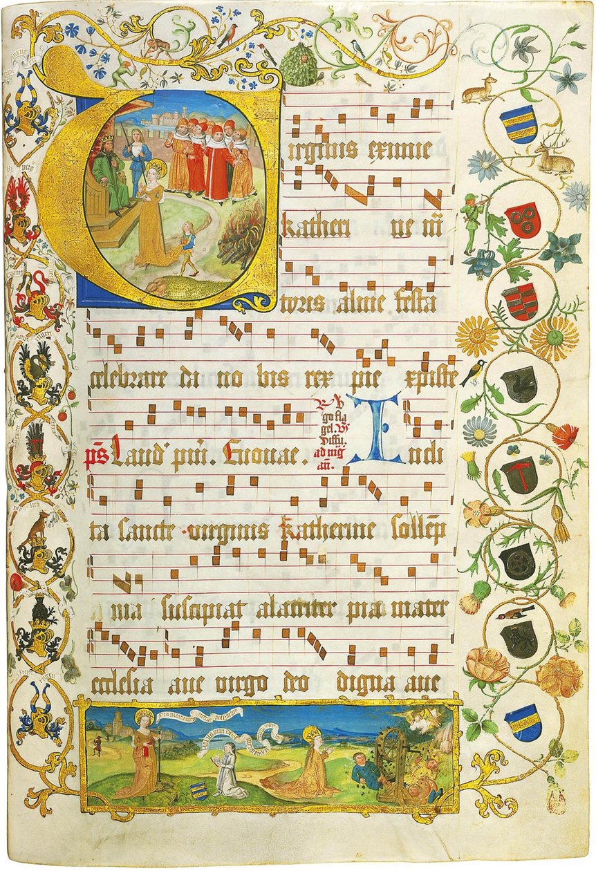 Folha de Antifonário para Elisabeth von Gemmingen, c. 1504 de Unbekannt