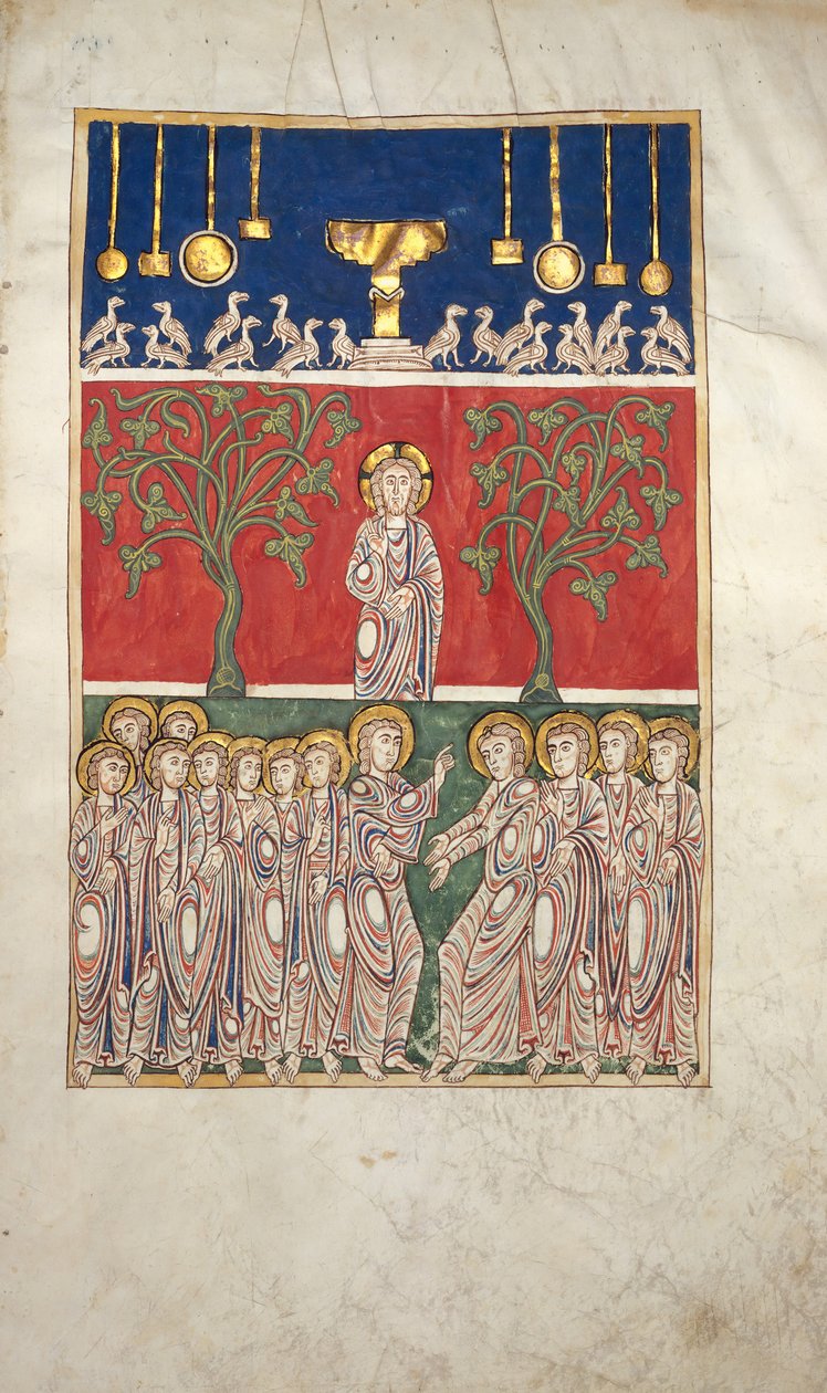 Folha de um manuscrito de Beatus: a abertura do quinto selo, ca. 1180 de Unbekannt