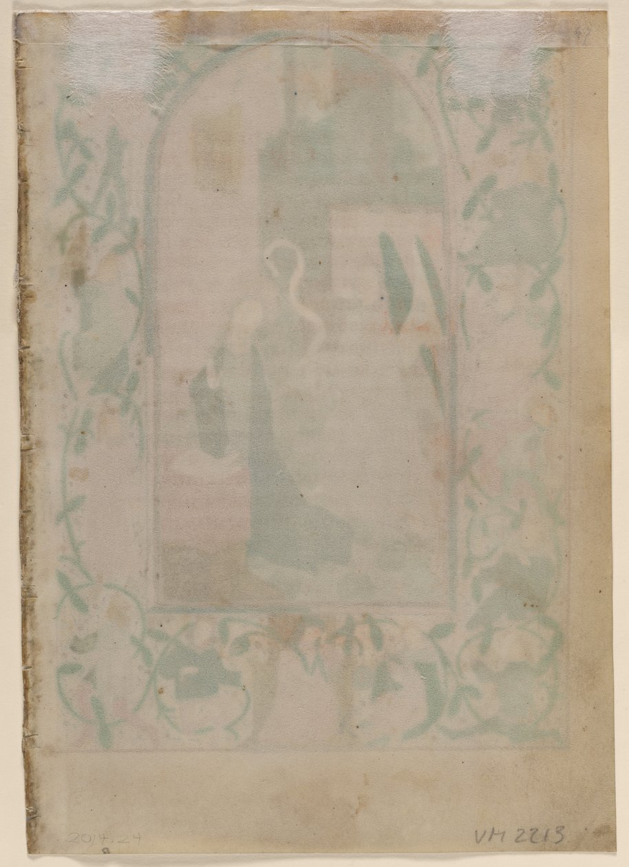 Folha de um livro de horas: Verso em branco, 1470s. de Unbekannt