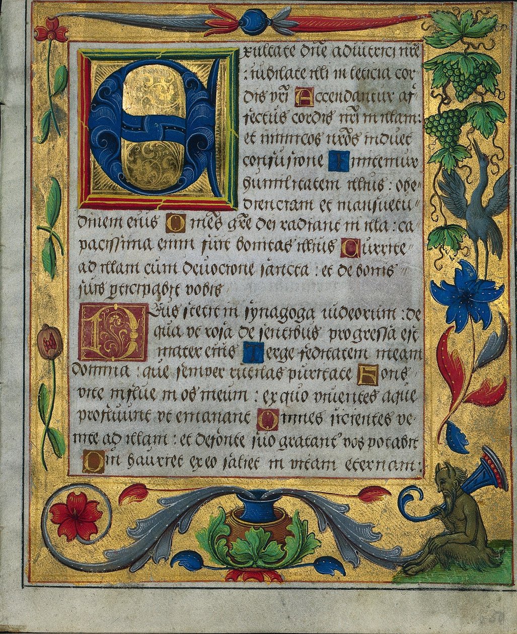 Folha de um Saltério e Livro de Orações ... 1 de 3 Folhas Excisadas, c. 1524 de Unbekannt