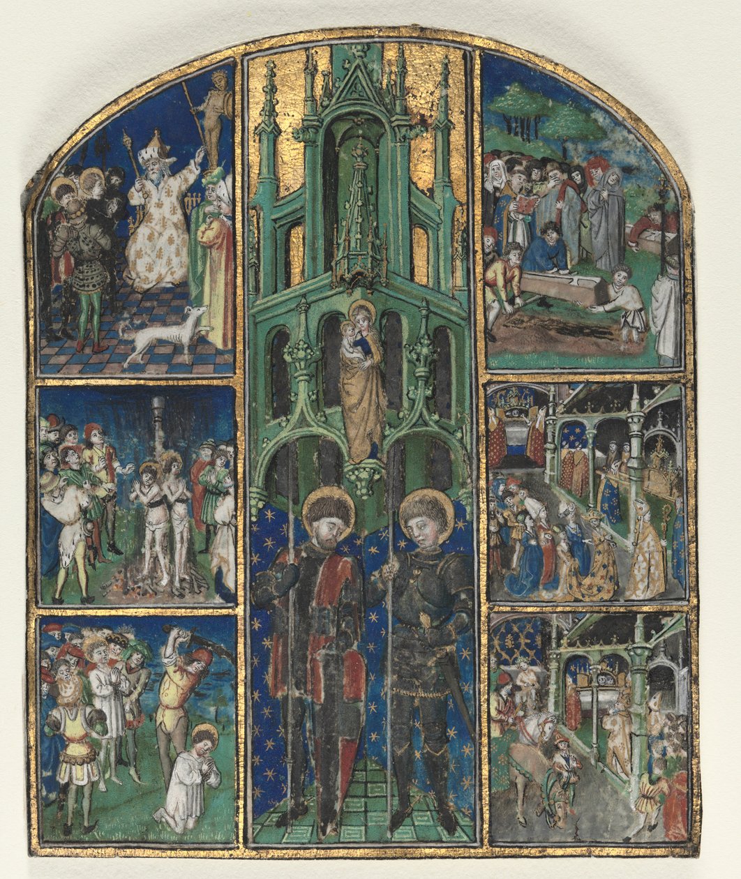 Folha das Horas do Duque Luís de Sabóia: Santos Nereus e Achilleus, meados dos anos 1400. de Unbekannt