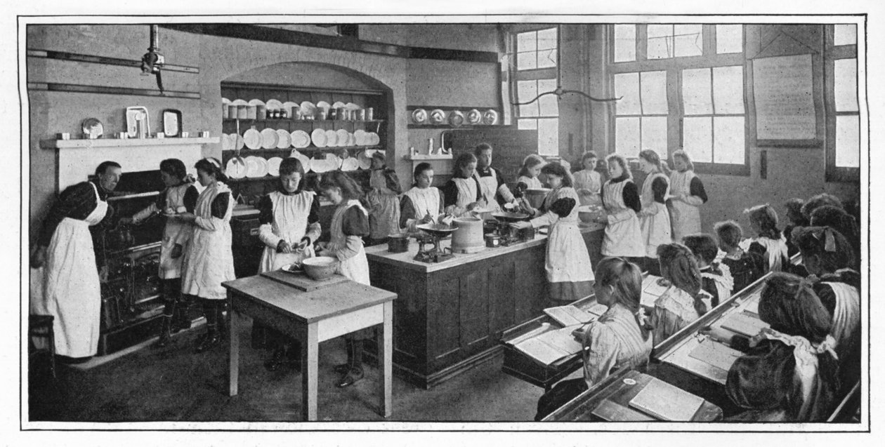Aprendendo a cozinhar, Londres, c1900 1901 de Unbekannt