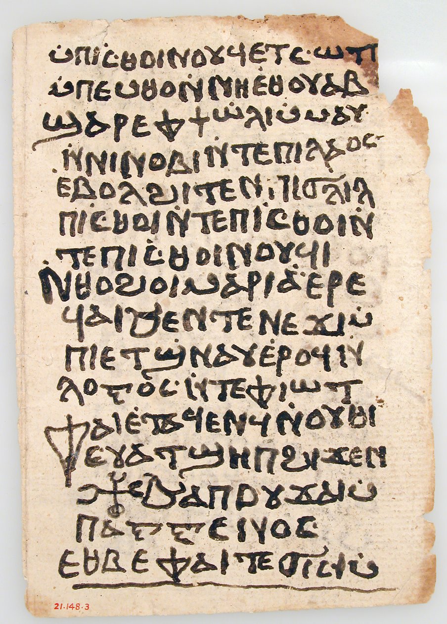 Folhas de um manuscrito copta, copta, século VI-XIV. de Unbekannt