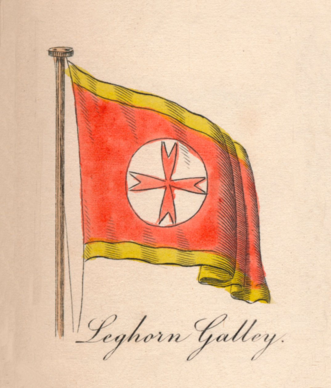 Galera de Leghorn, 1838 de Unbekannt