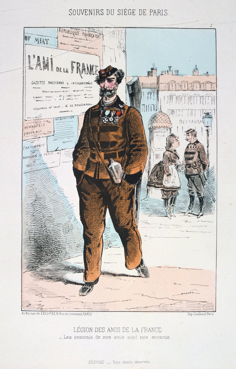 Legião de Amigos da França, Cerco a Paris, 1870-1871 de Unbekannt