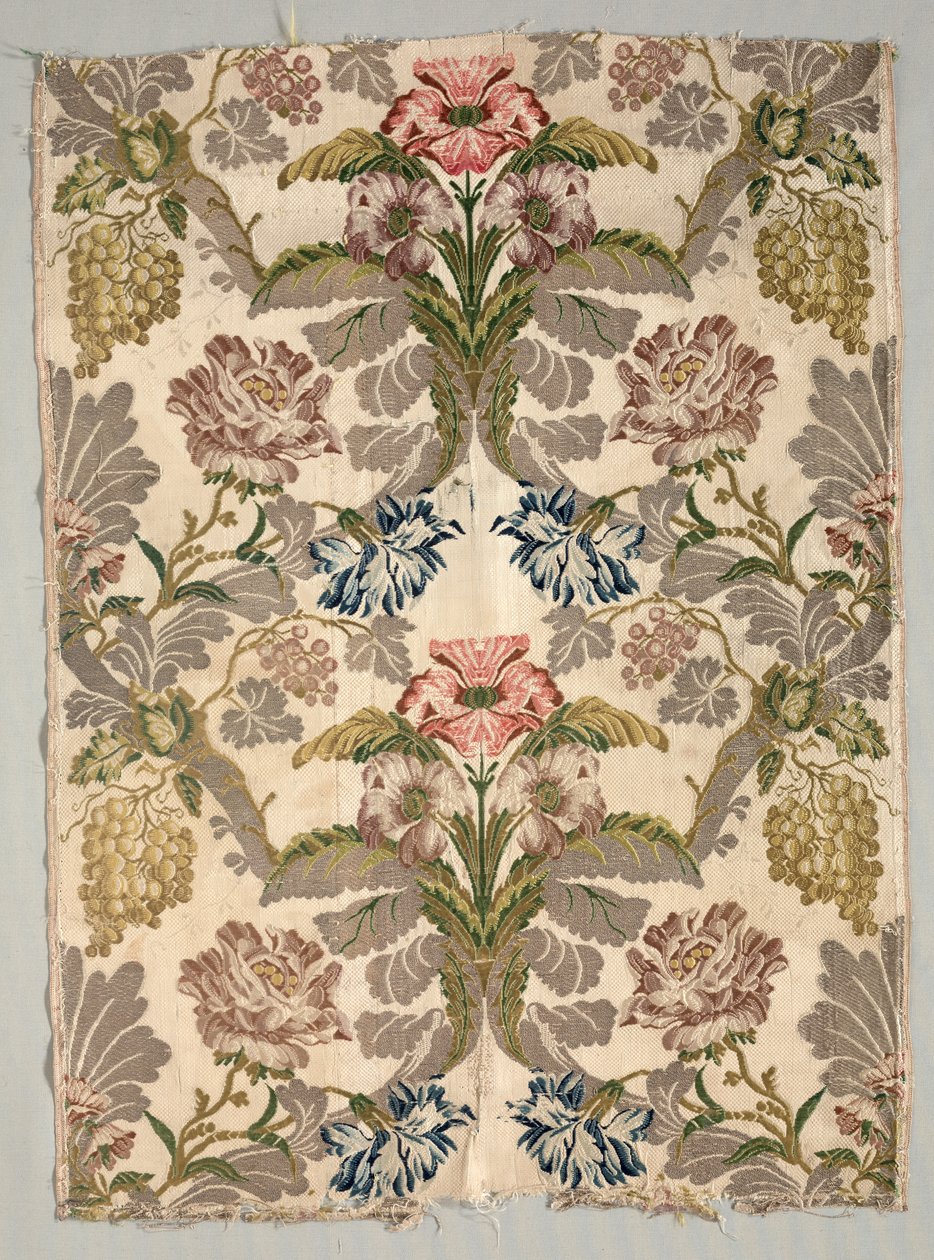 Comprimento de Brocade Textile, século XVIII. de Unbekannt