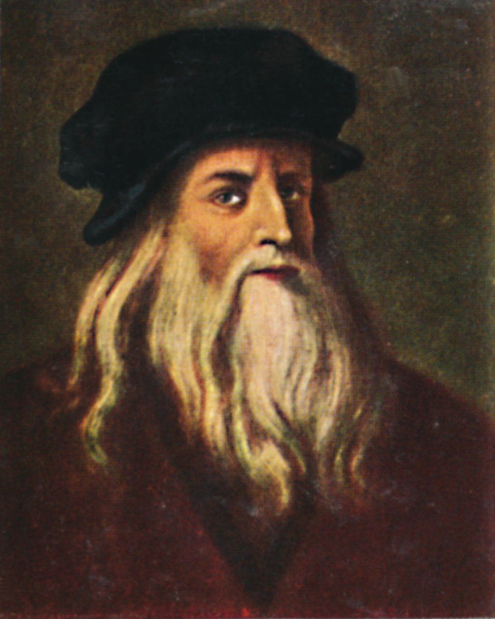 Desenho De Auto Retrato De Leonardo Da Vinci