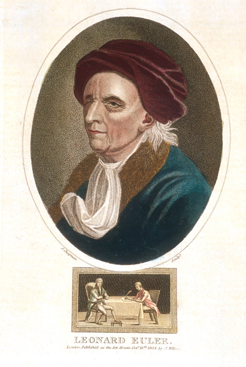 Leonhard Euler 1707-1783, matemático suíço, 1801 de Unbekannt