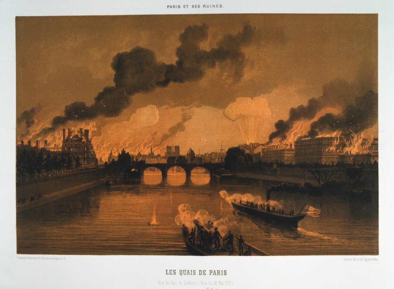 Os cais de Paris, 24 de maio de 1871 de Unbekannt