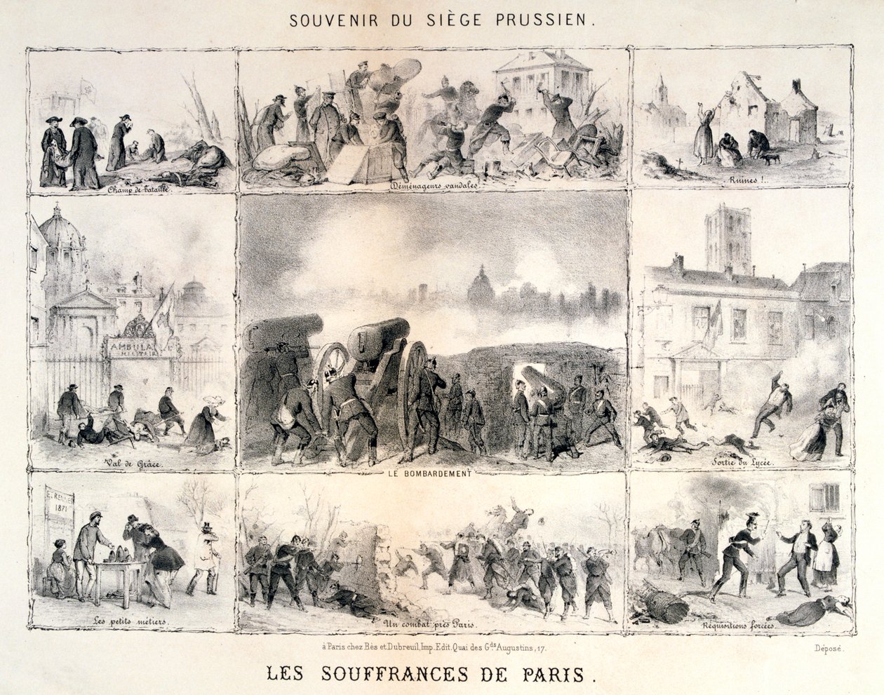 O sofrimento de Paris, 1870-1871 de Unbekannt