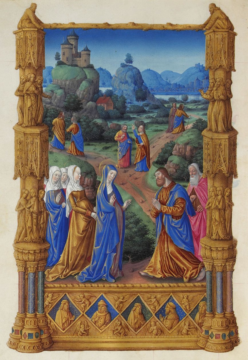 Les Très Riches Heures du duc de Berry, Folio 122v - Os Apóstolos que Vão Pregar de Unbekannt