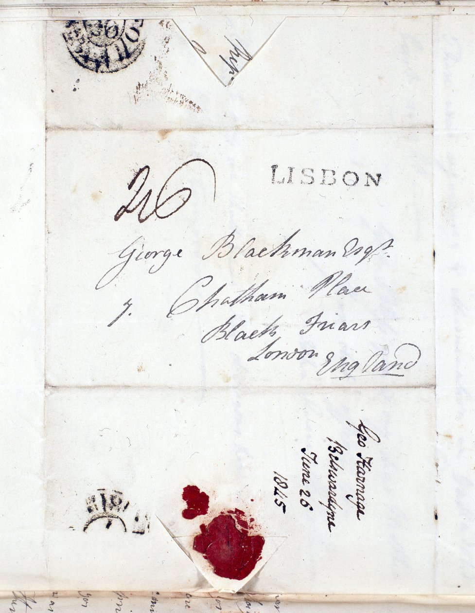 Carta do Capitão J. L. Blackman, Guardas do Coldstream de Unbekannt