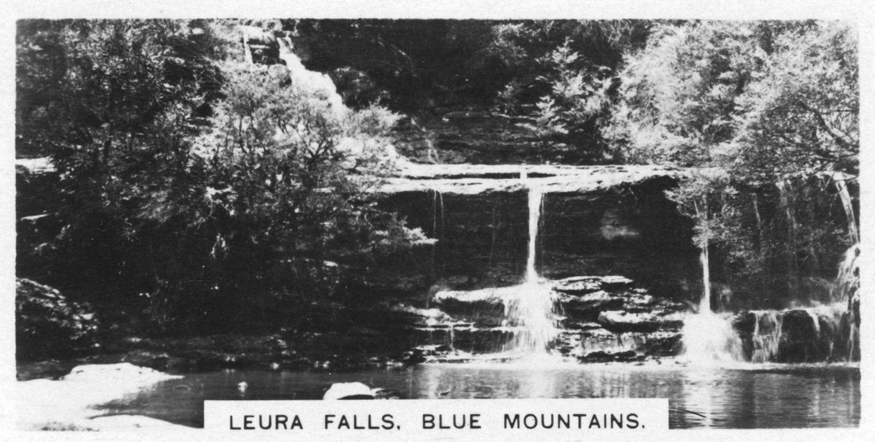 Cataratas de Leura, Montanhas Azuis, Austrália, 1928 de Unbekannt