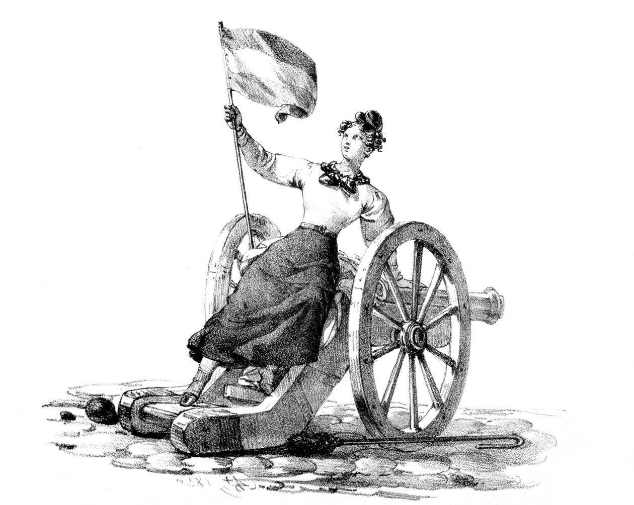 Liberdade, Revolução de 27 a 29 de julho de 1830, Paris de Unbekannt