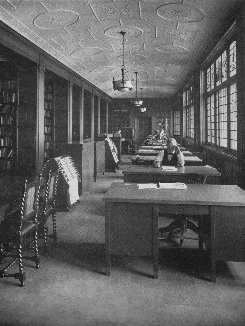 Biblioteca e sala editorial, The Evening News Building, Detroit, Michigan, 1924 de Unbekannt