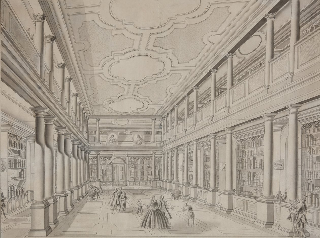Biblioteca da Academia de Ciências de Kunstkammer, início do século XIX de Unbekannt