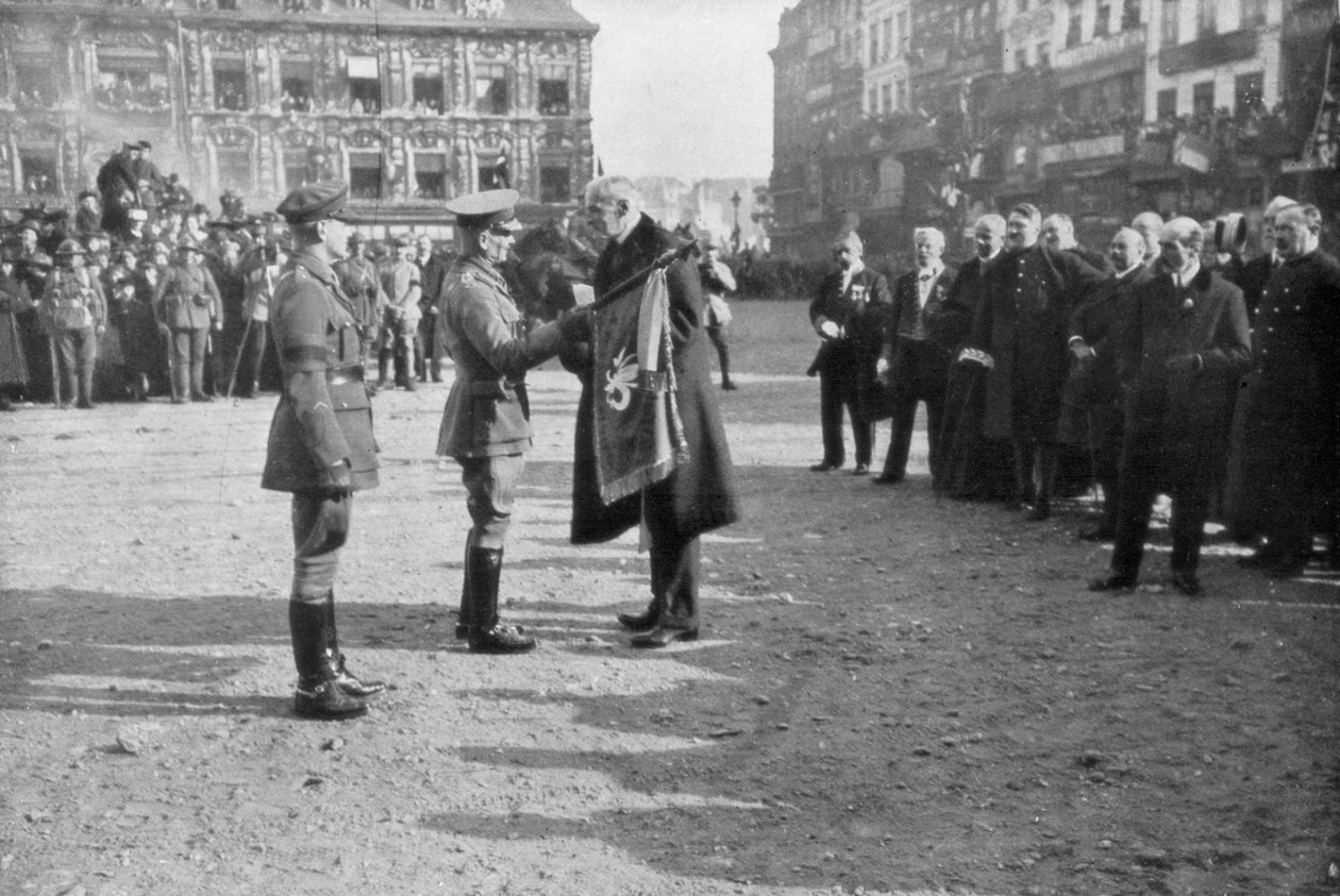Lille sendo libertado pelo 5º Exército Britânico, França, 17 de outubro de 1918 de Unbekannt
