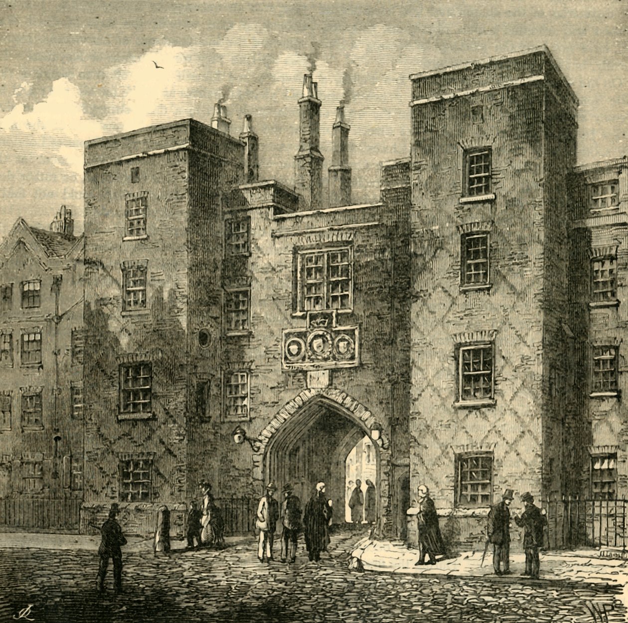 Porta da pensão de Lincolns, pista de Chancery, 1881. de Unbekannt