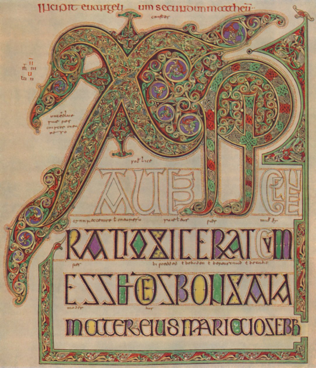 Evangelho de Lindisfarne, Christ a página. Museu Britânico para C700 de 1935. de Unbekannt
